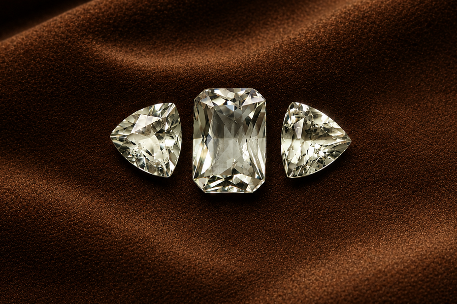 1.3 ct White Zultanite gemstone, Mix cut