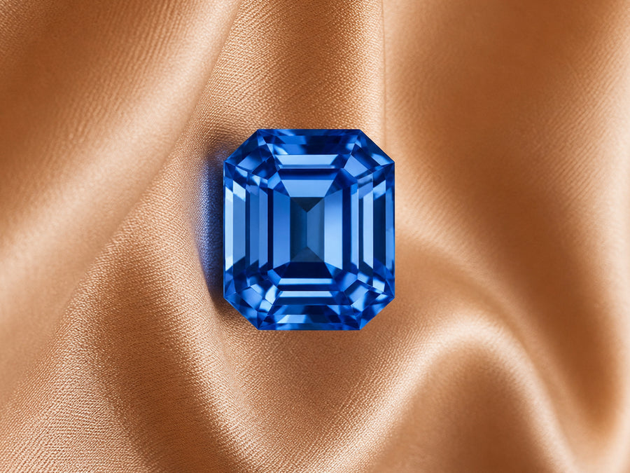 2.4 ct Cornflower Blue Sapphire gemstone, Rectangle cut