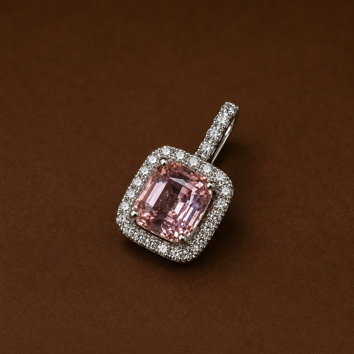 1.75 ct Padparadscha Pendant — AurumVitaSG jewellery