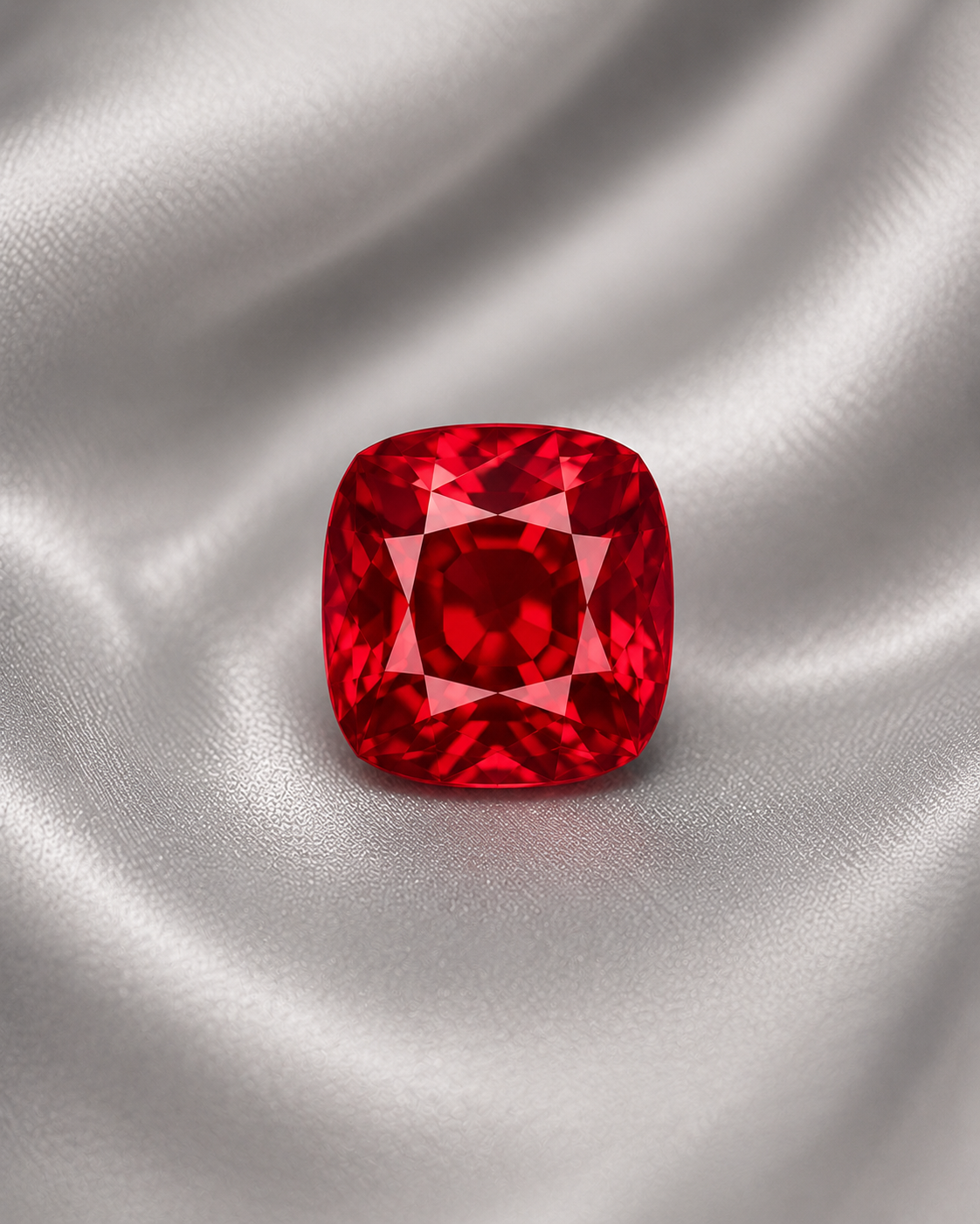 1.55 ct Red Jedi Spinel gemstone, Cushion cut